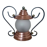 Brass and glass lamp
