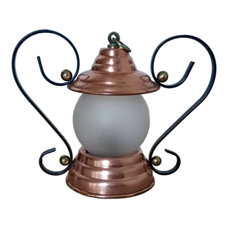 Brass and glass lamp