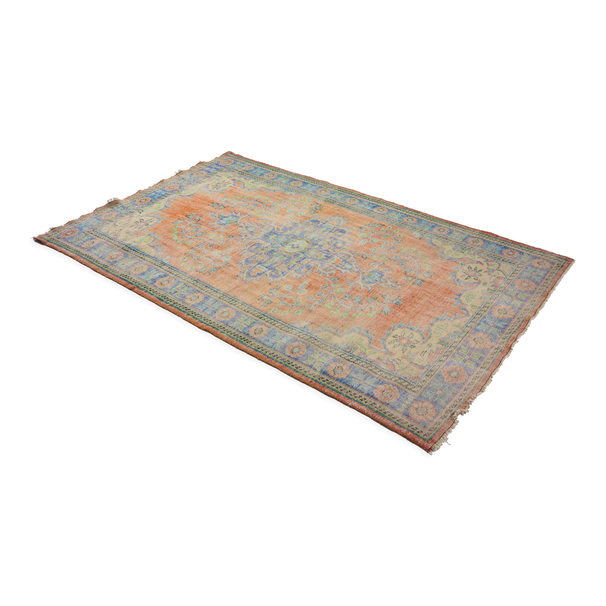 Anatolian handmade vintage rug 290 cm x 179 cm