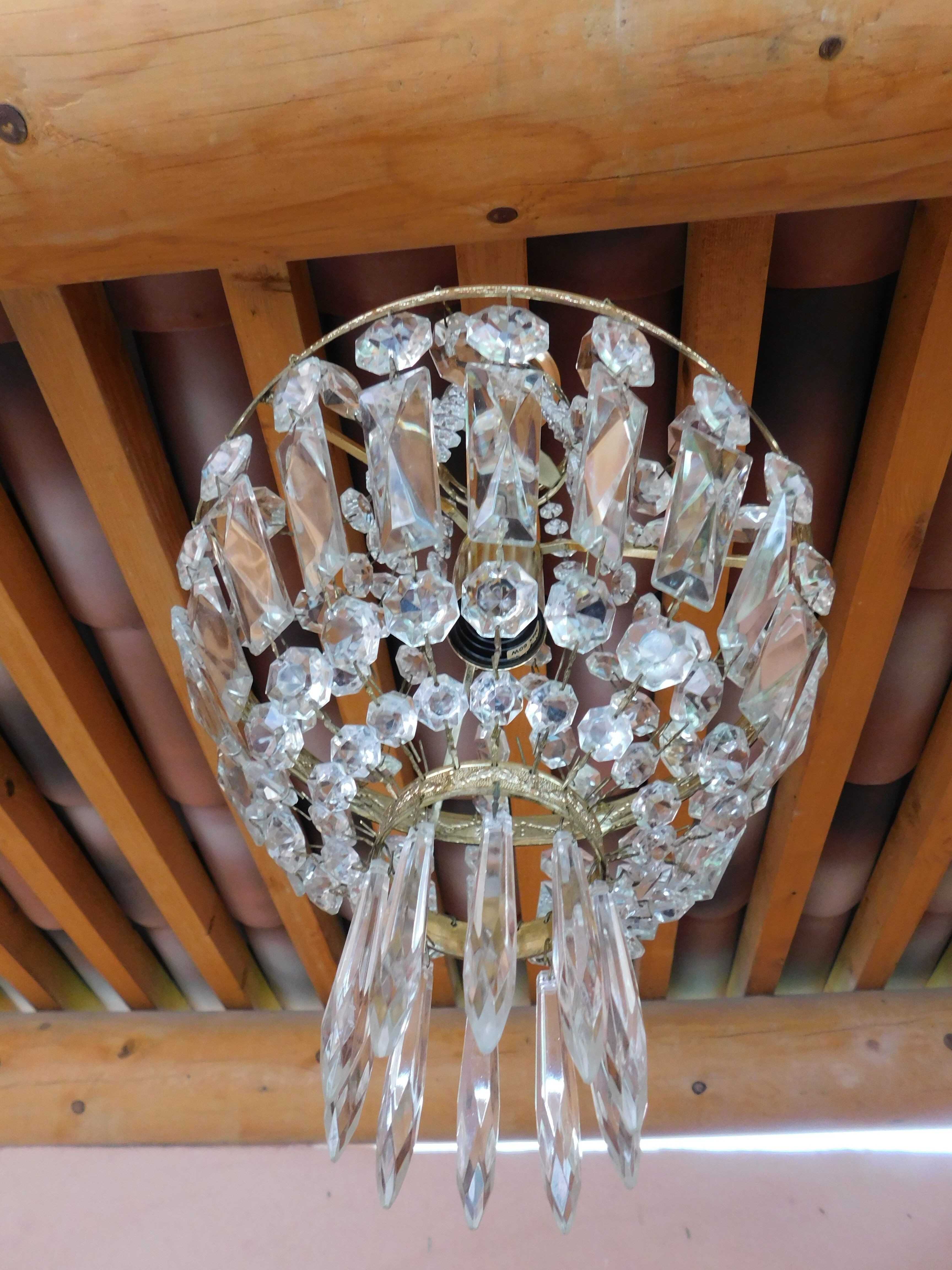 Lustre montgolfière pampilles ø 25 cm