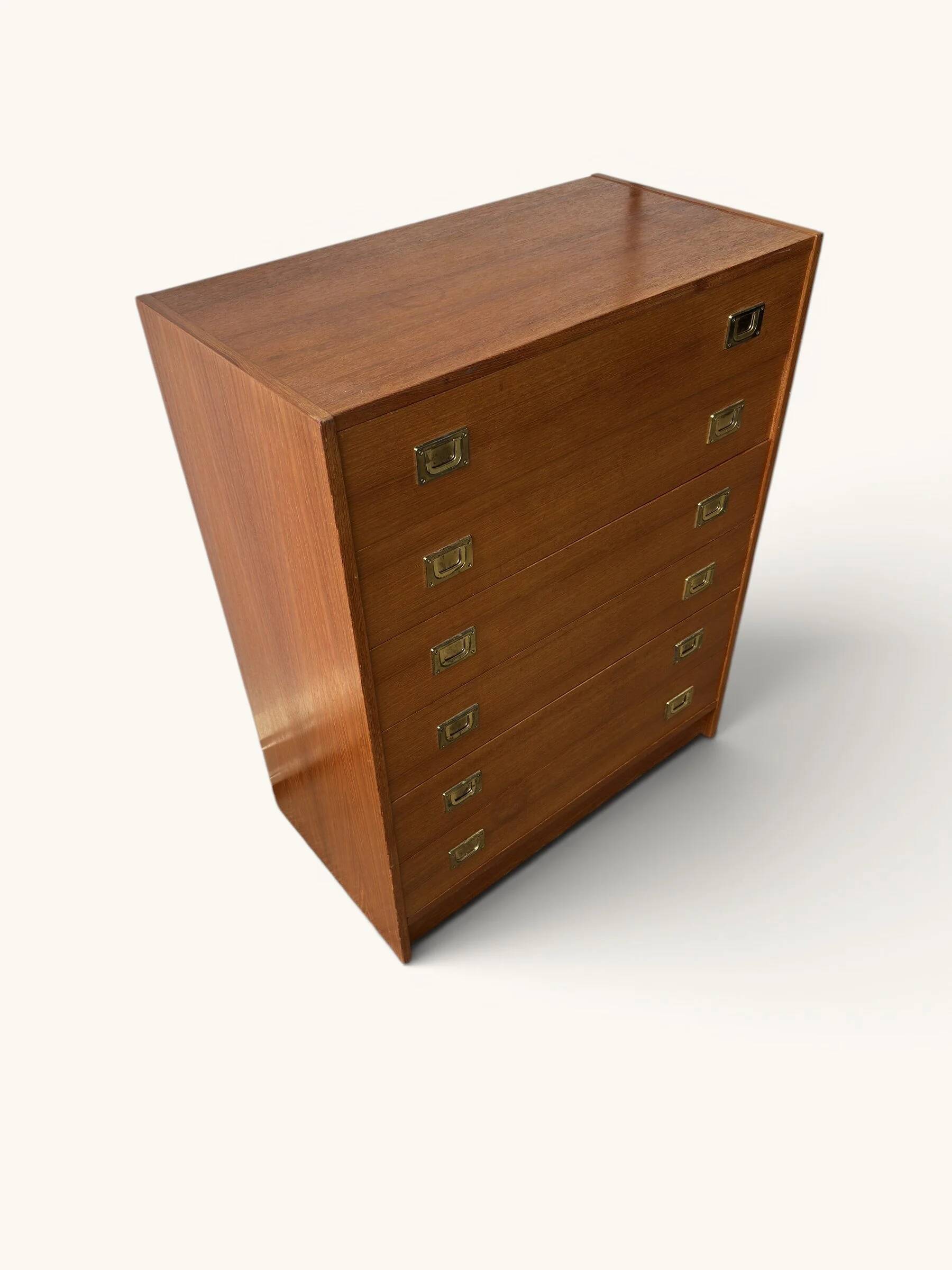 Vintage teak commode with brass handles (copy)