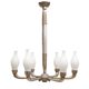 Art Deco silver-plated brass chandelier, 1920