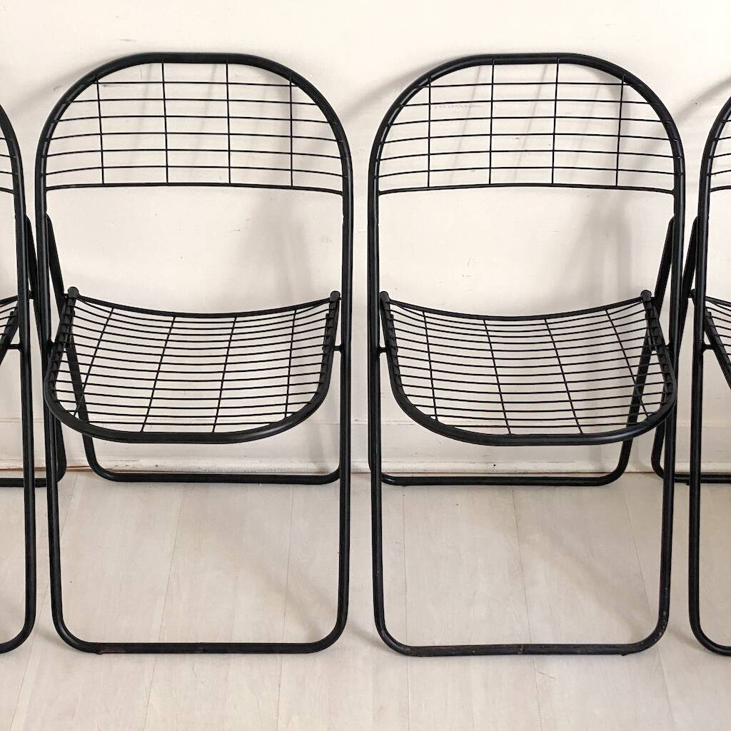 Set of 4 design chairs by Niels Gammelgaard for Ikea, vintage 1980s.