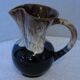 Blue, grey and brown flame stoneware jug
