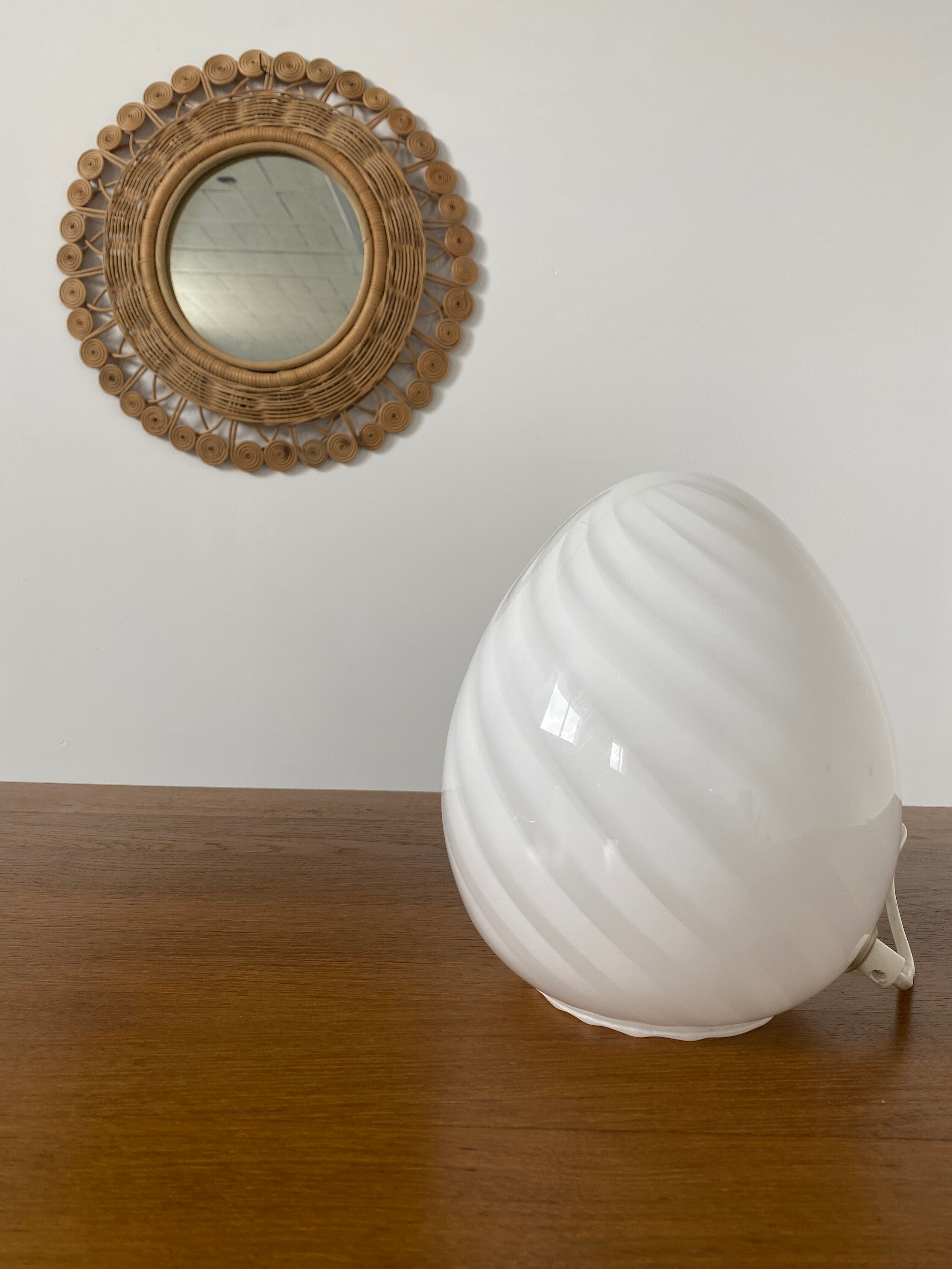 Lamp mini egg vintage glass of MURANO ITALY 1970