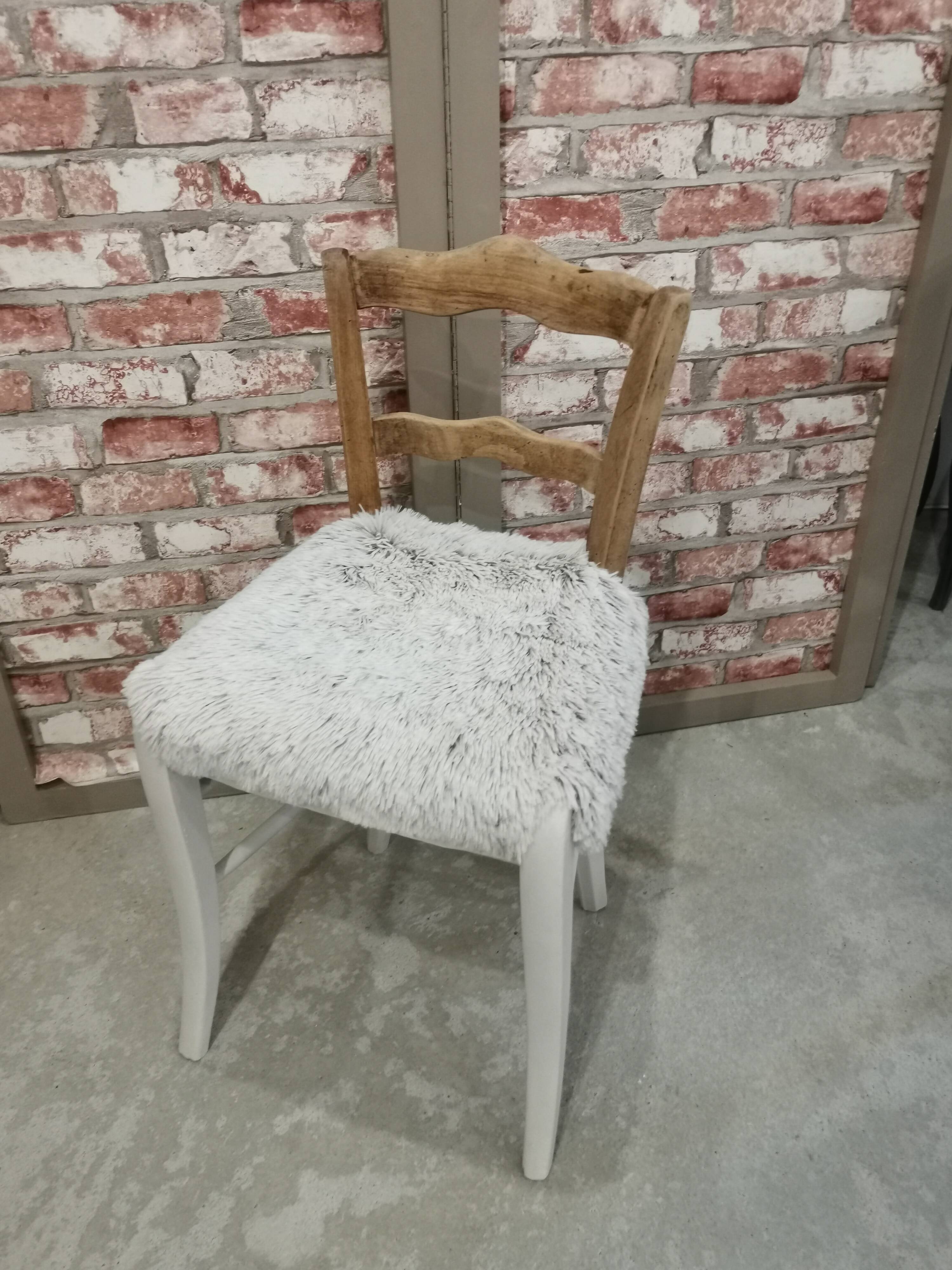 Dressing table with white marble top + chair