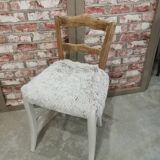Dressing table with white marble top + chair