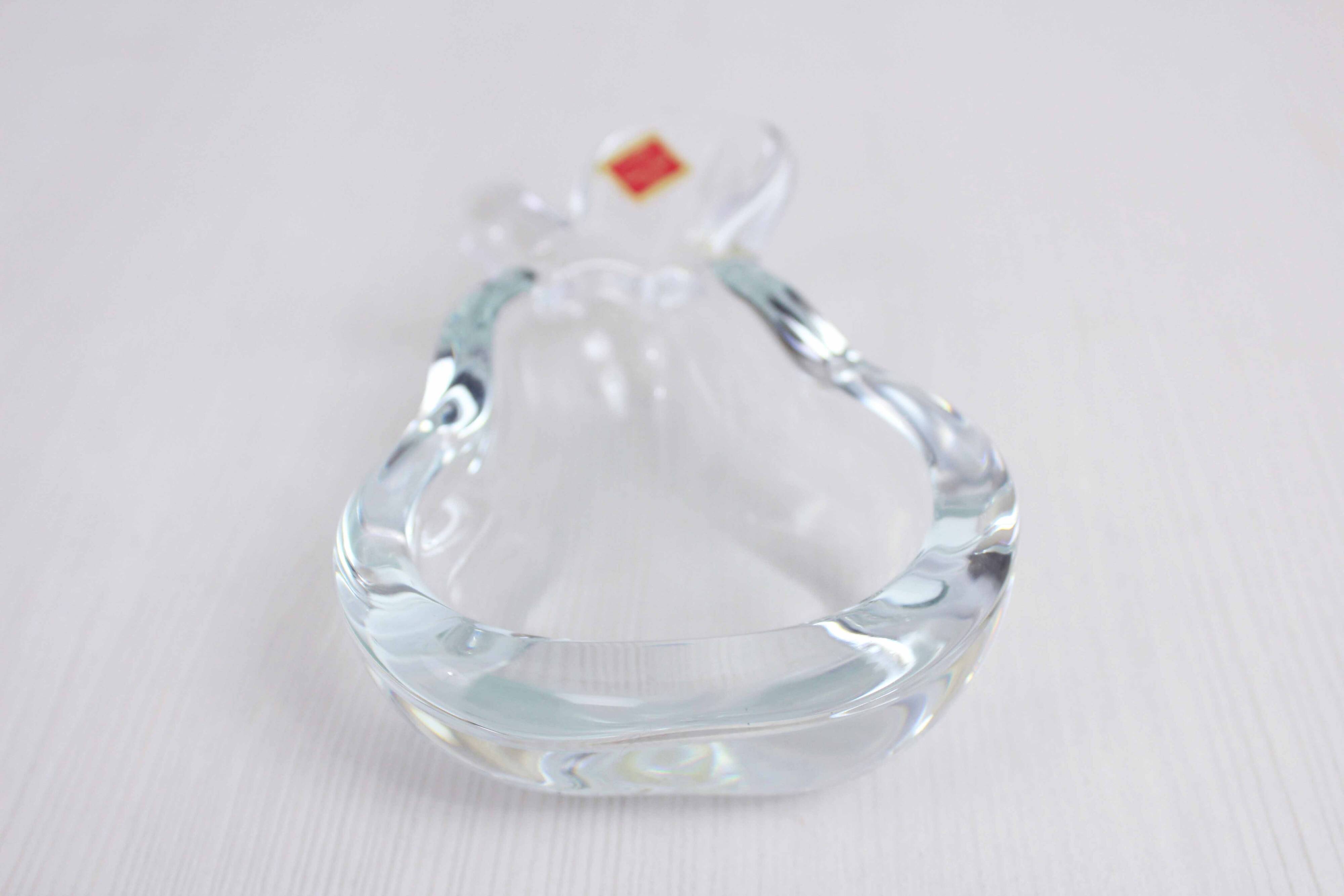 Empty crystal pear pocket ashtray