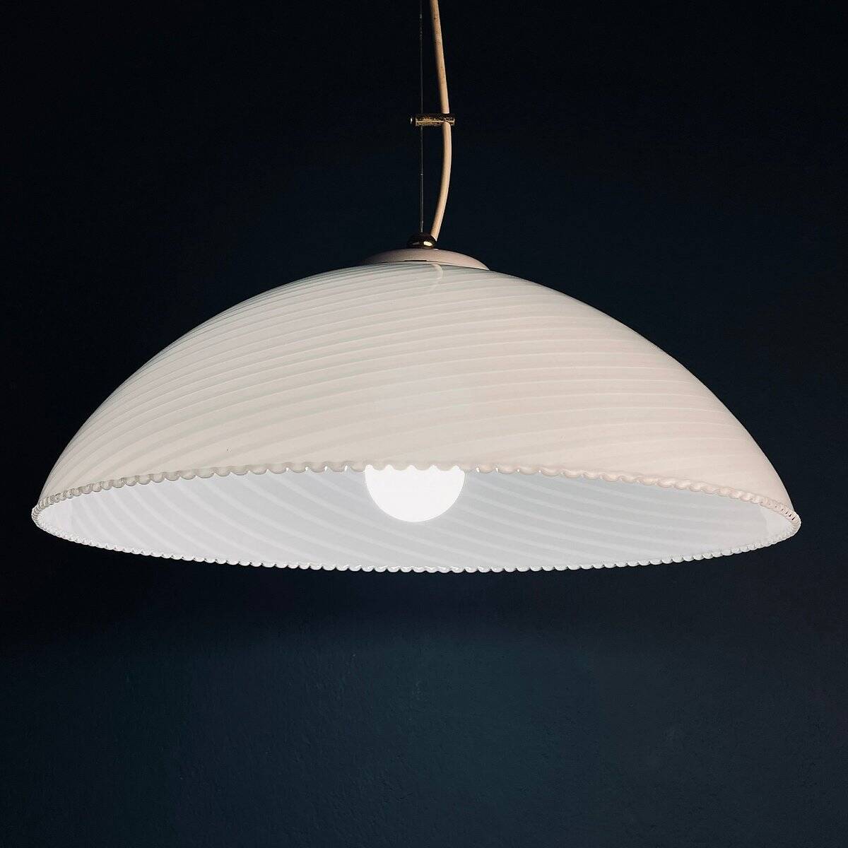 Vintage Swirling Glass Suspension from Murano, Italy, 1970s