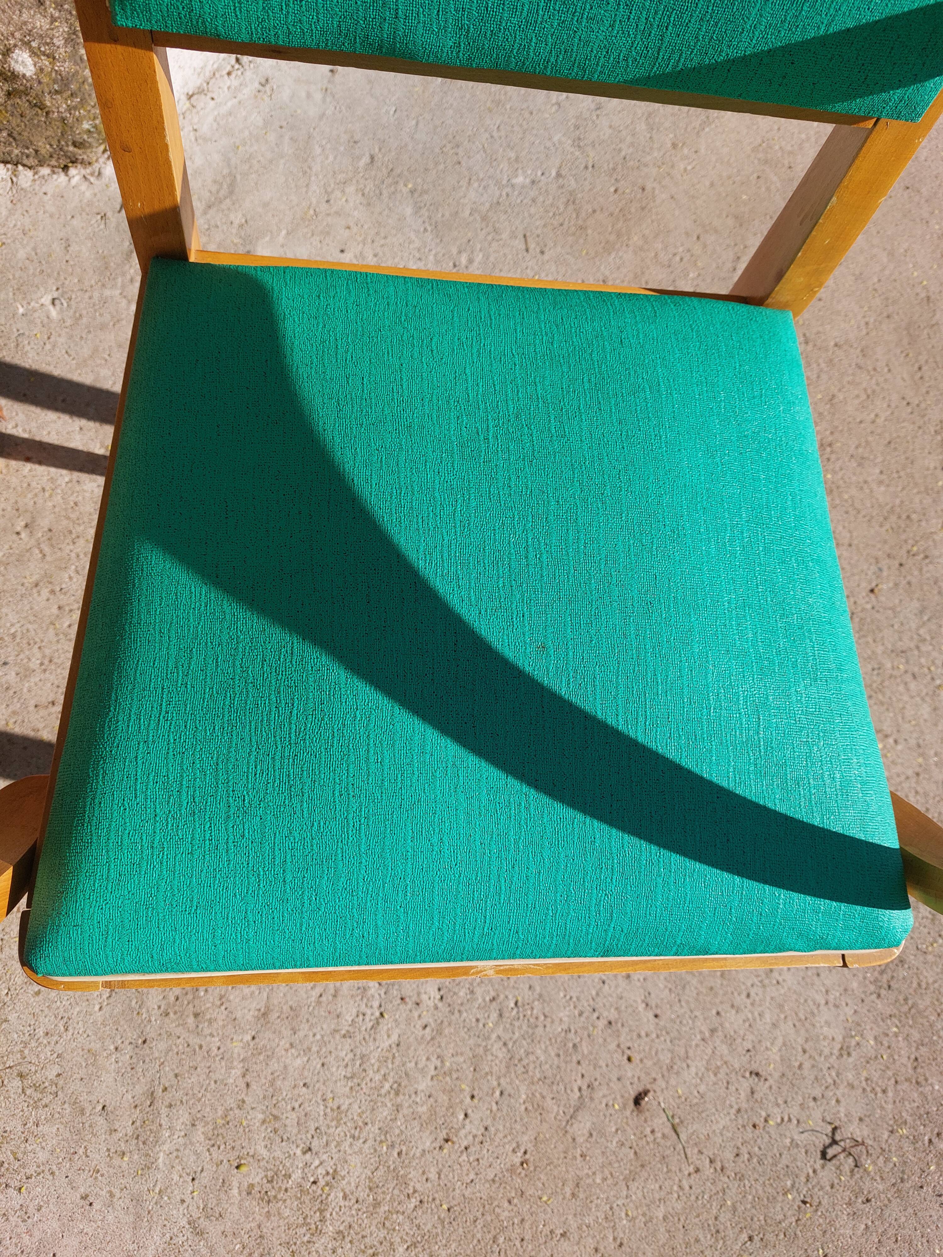 3 vintage design bridge armchairs, rounded armrests