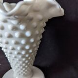 Fenton vase in white opaline