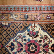 Handmade antique Persian camel hair runner 4' x 15.2' (122cm x 463cm) 1880s - 1B556