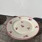 4 old Luneville flower plates