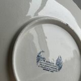 Assiette - plat de présentation en faïence de Sarreguemines, collection "Surrey"