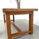 Large modernist farmhouse table in solid beech, thick dowelled top.