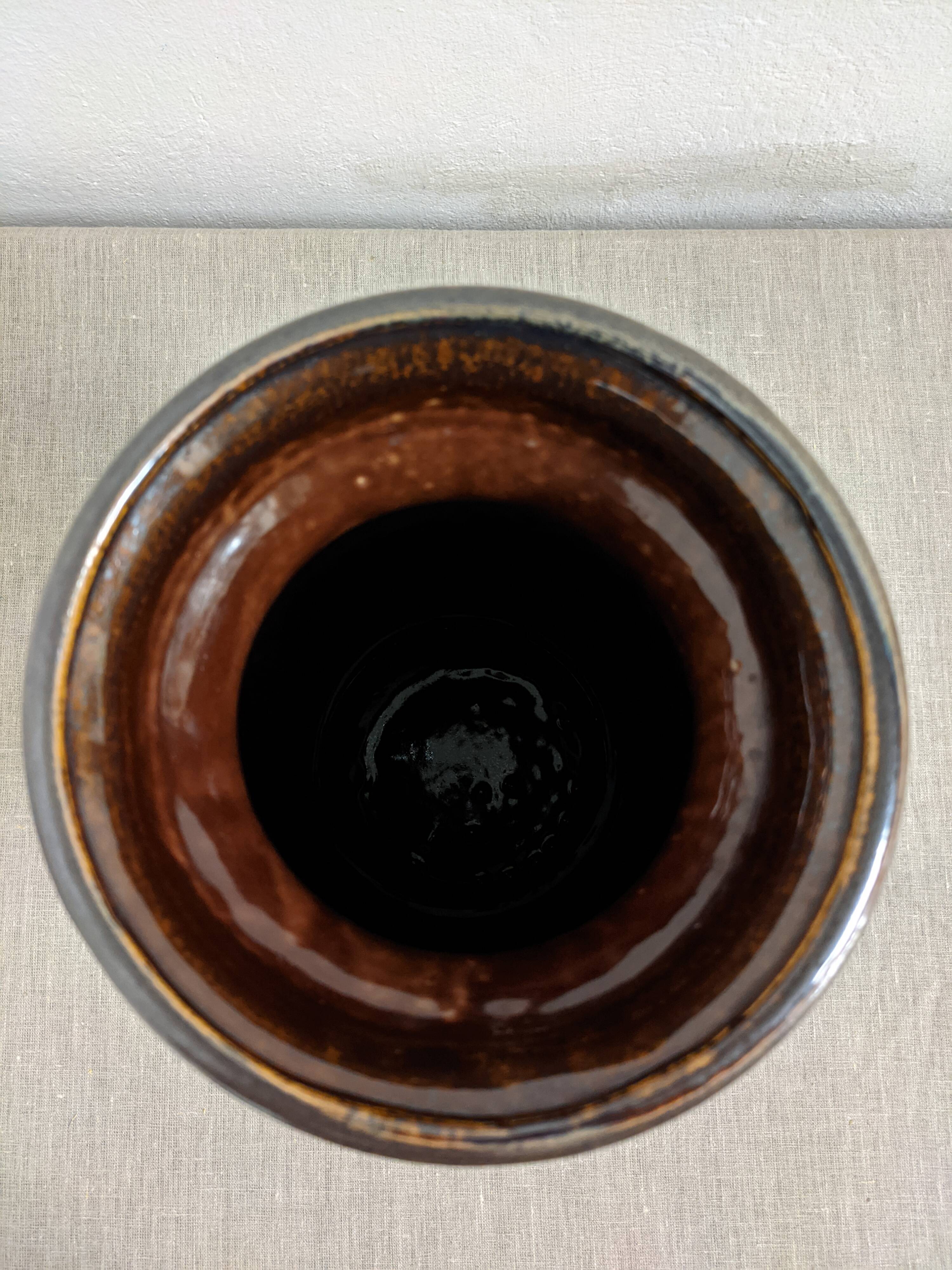 XL glazed ceramic vase, West Germany, 1950s/1960s