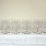 Set of 6 vintage cut crystal aperitif glasses