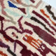 Moroccan Berber carpet Beni Ouarain ecru with colorful patterns 246x158cm