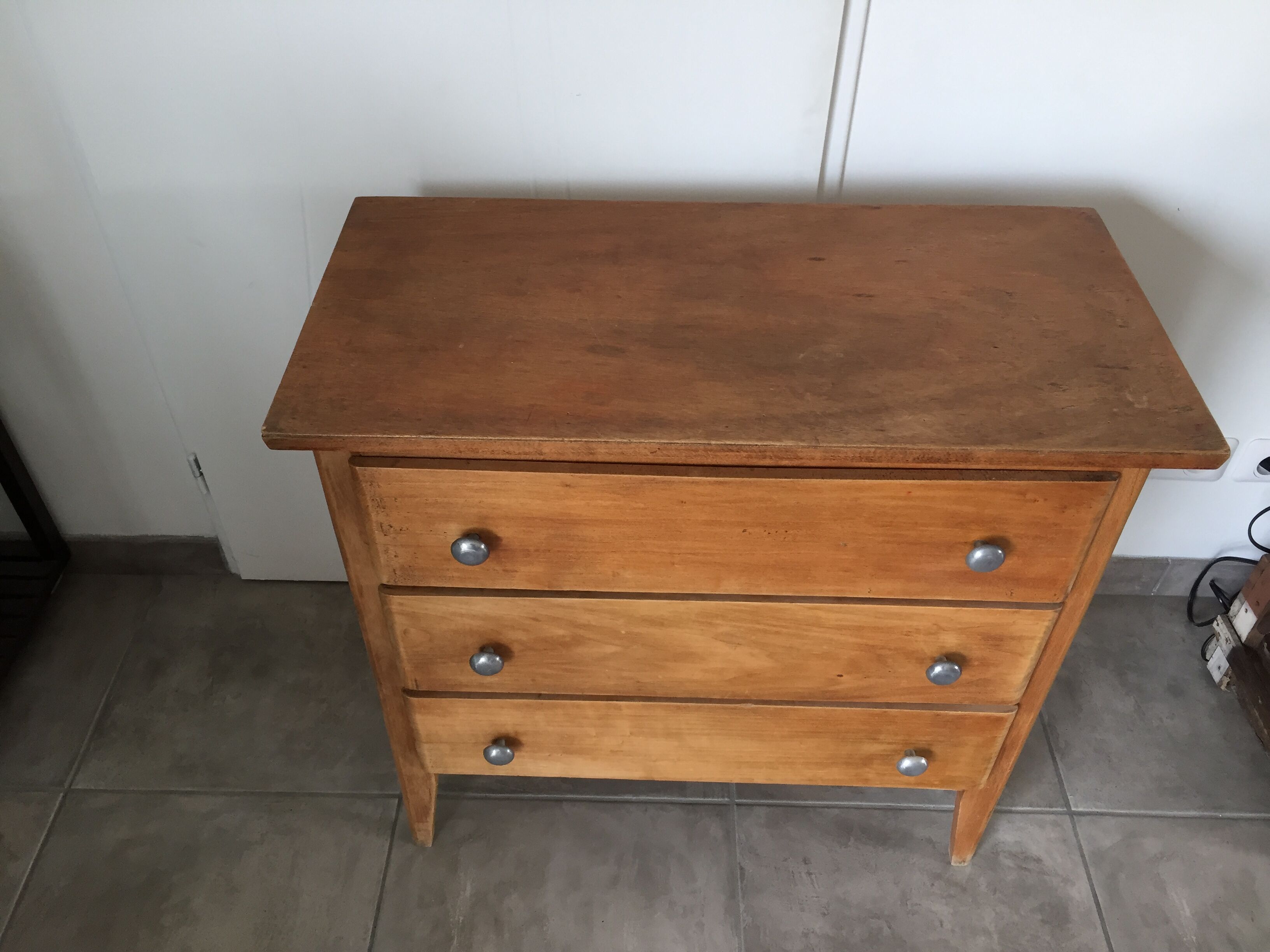 Chest of drawers wooden of the 1950s
