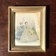 Lot de deux petits cadres portrait de marquises