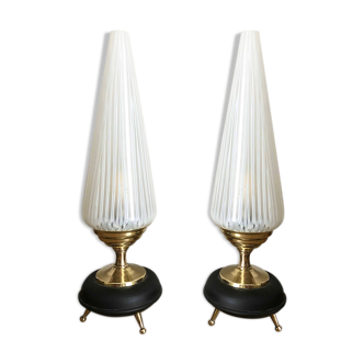 Pair of 1960 Italian tripod lamps