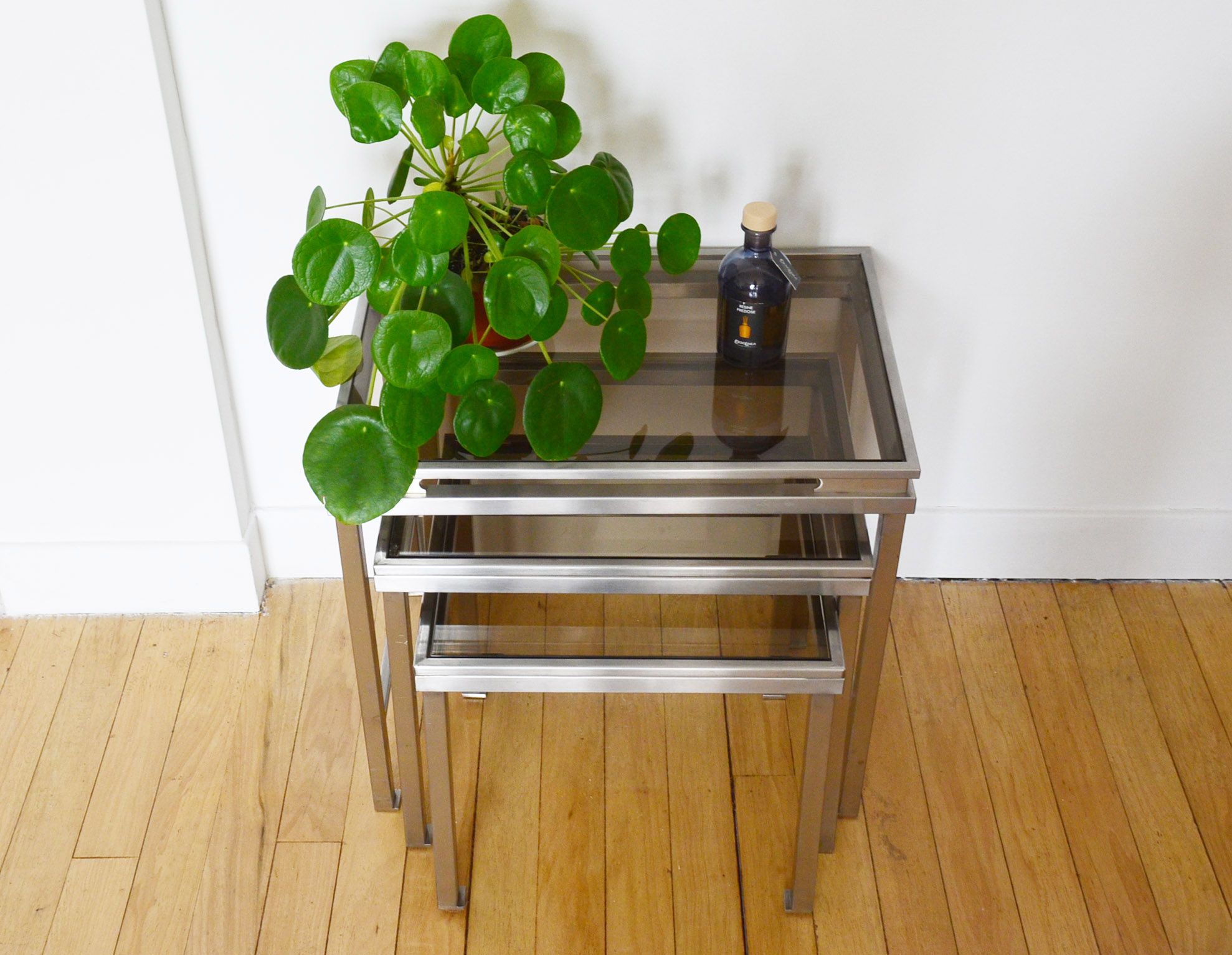Lot 3 pull out tables by Maison Jansen by Guy Lefèvre 1970