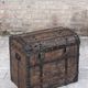 Chest or travel trunk in wood and wrought iron, 18th century