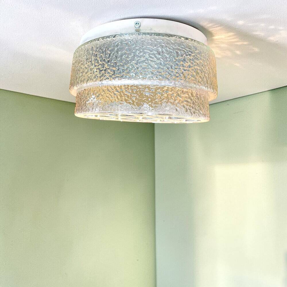 Frosted glass flush mount ceiling or wall light