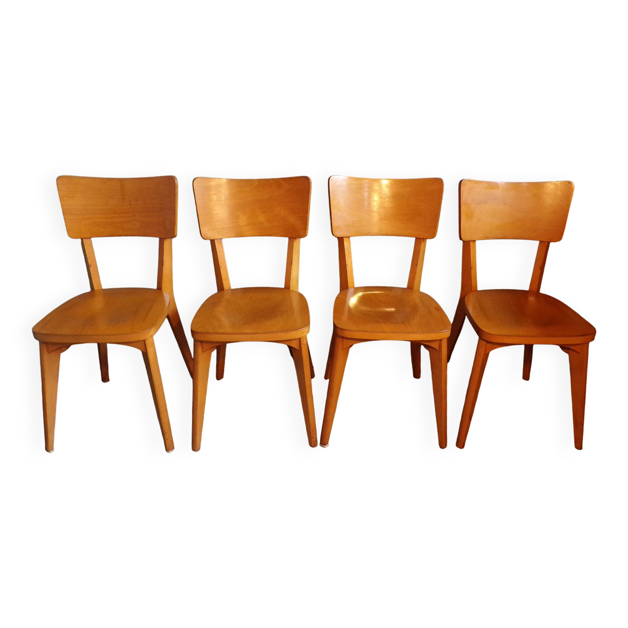 4 chaises de bistrot Monobloc Luterma