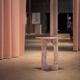 Table d'appoint en marbre rose "BOND"