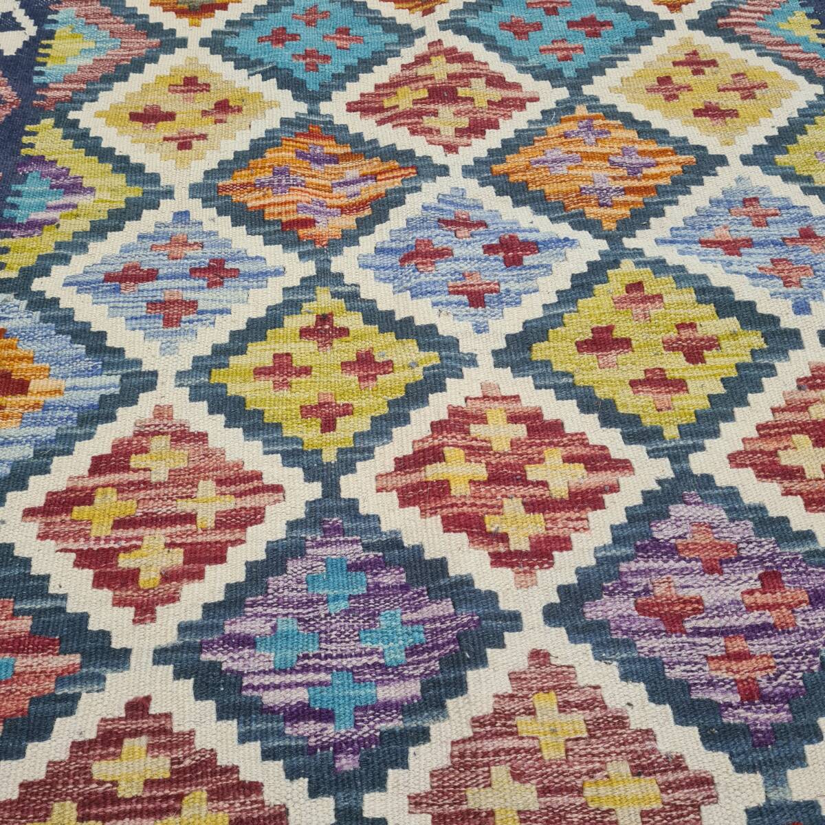 Vintage Afghan Wool Kilim 80x118, 1980s