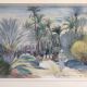 Henri Verge Sarrat – Dessin sur aquarelle « Oasis »