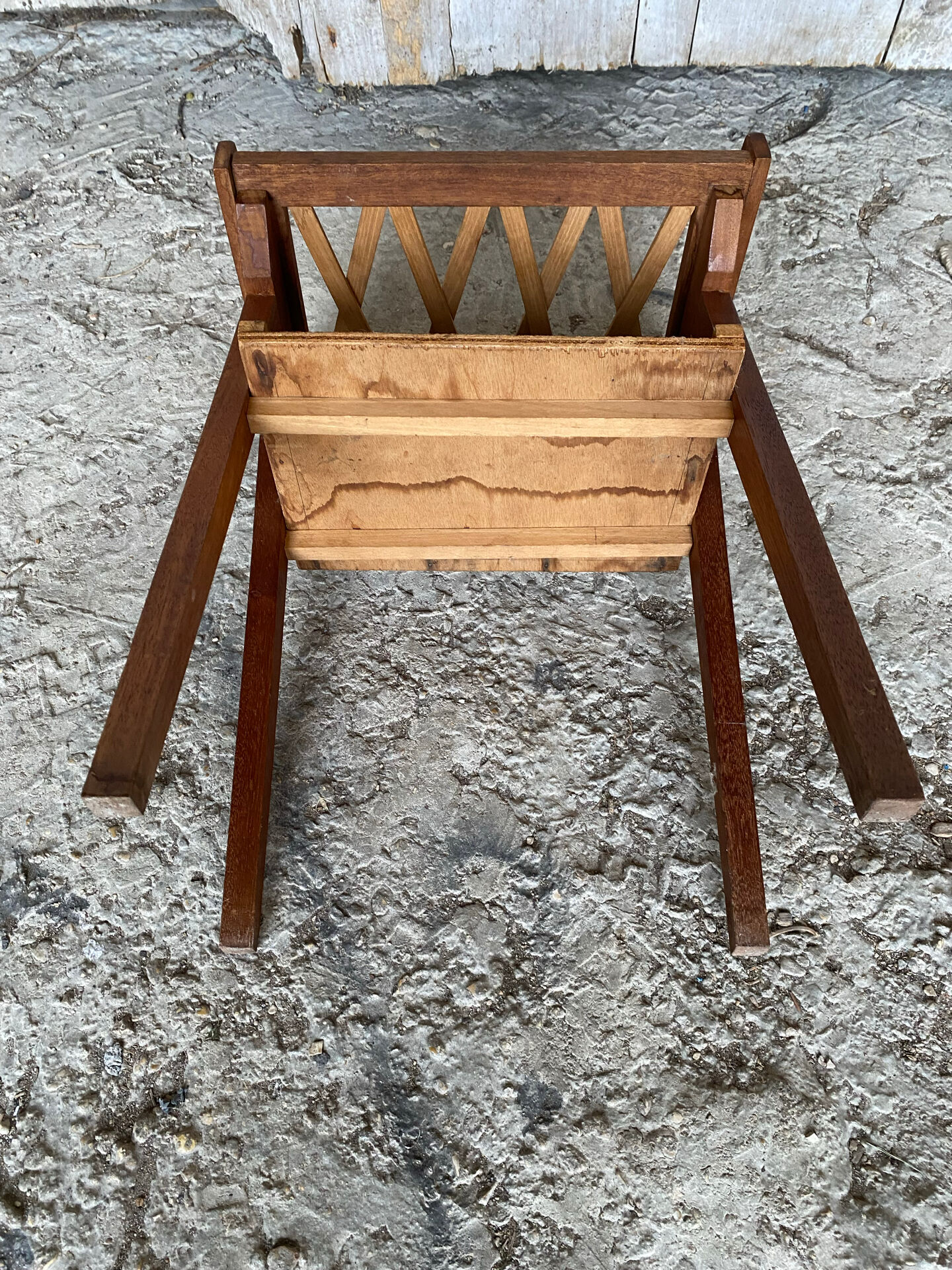 Vintage Scandinavian Wood Bedside Table