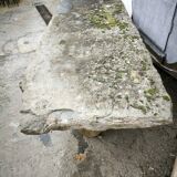 Large brutalist slate table