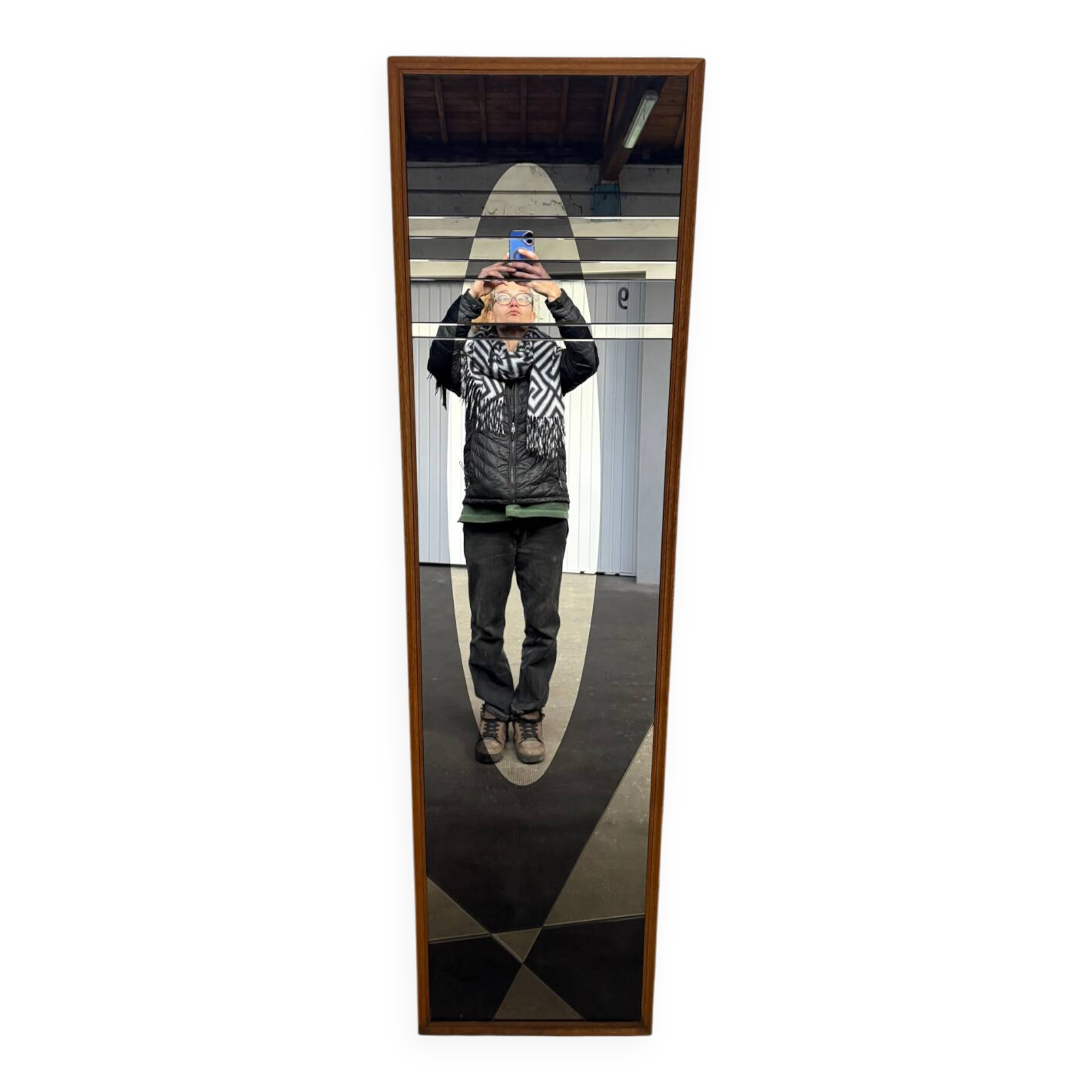 Graphic mirror, Jacques Hitier for Marly brothers. 1960