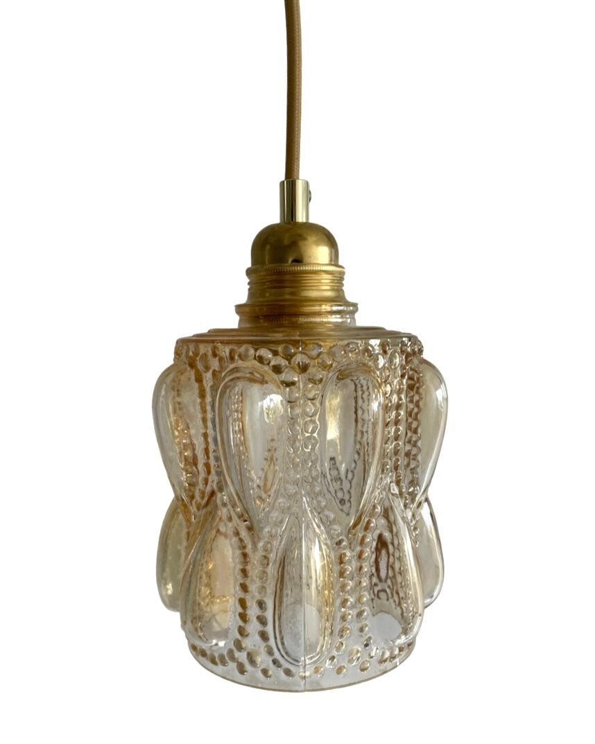 Vintage amber glass walker