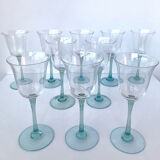 Ensemble de 10 verres à pied vintage