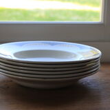 6 assiettes creuses en faïence Badonviller collection Nikito