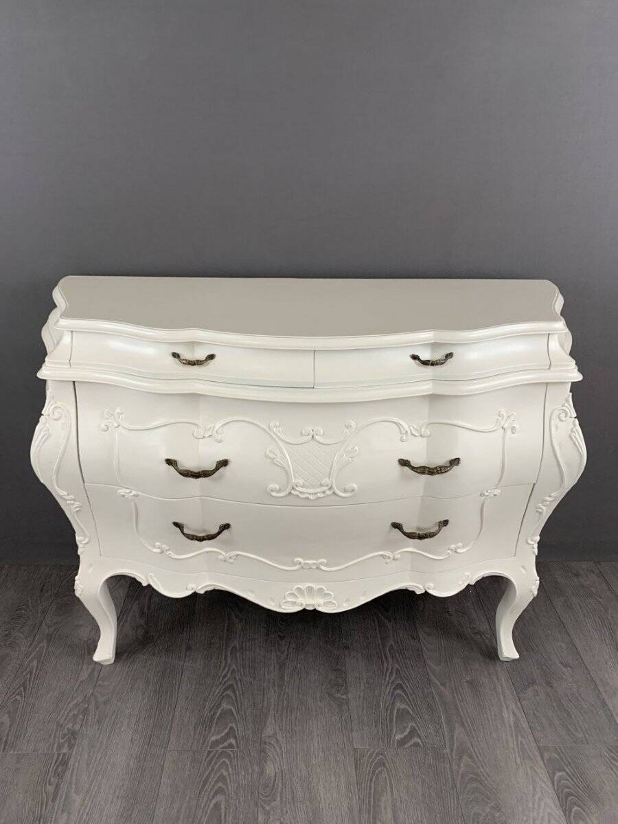 Louis XV Style Bedroom Set, Chest of Drawers and Two Bedside Tables, 20th Century