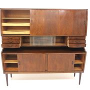 Enfilade scandinave en noyer, Suède, 1960