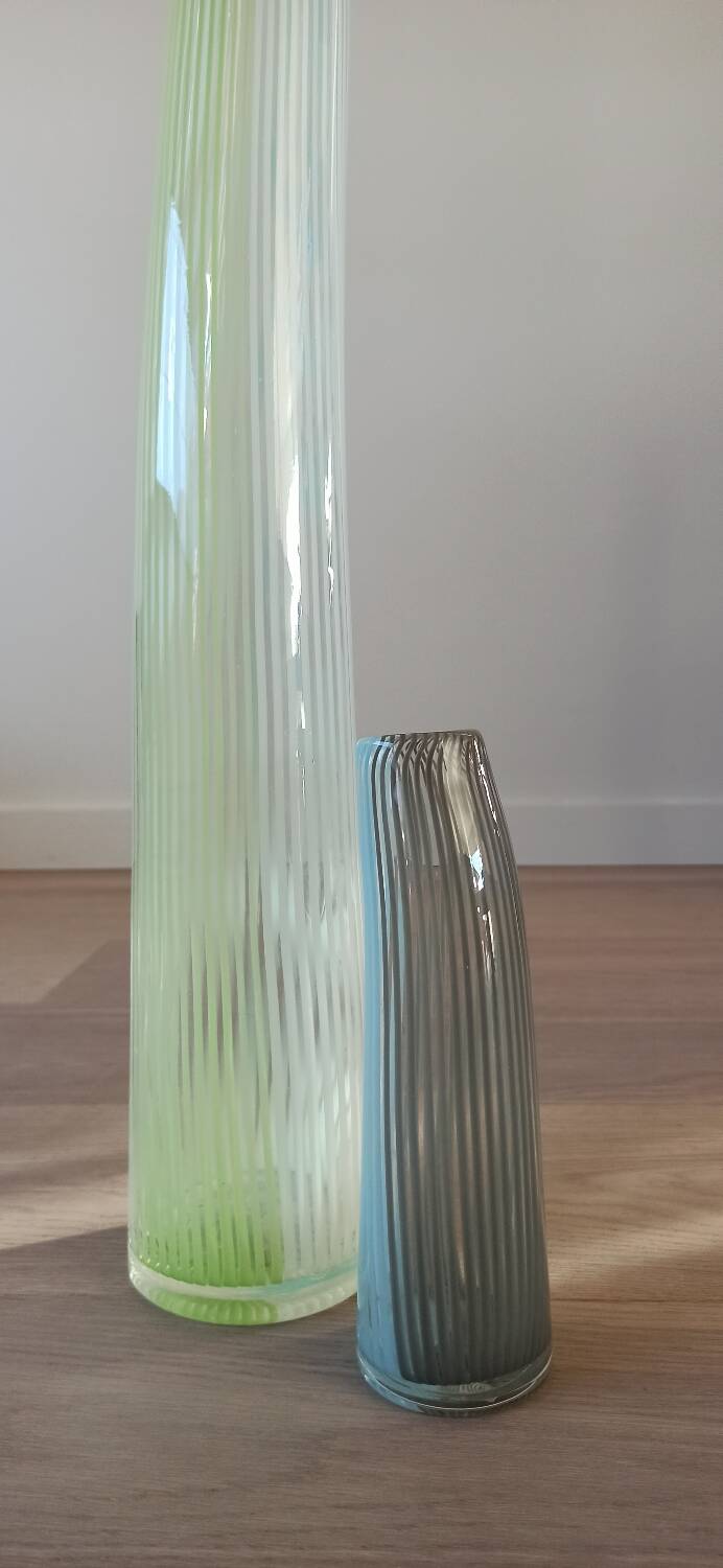Pair of Murano glass vases, 50s