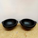 Pair of pottery bowls from La Chamba, Colombia
