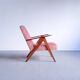 Mid Century Easy Chair Model B 310 Var in Coral Velvet