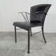 Vintage black leather dining chairs by Arrben, 1980s