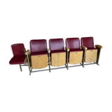 Old cinema armchair bench