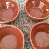 4 glazed terracotta bowls