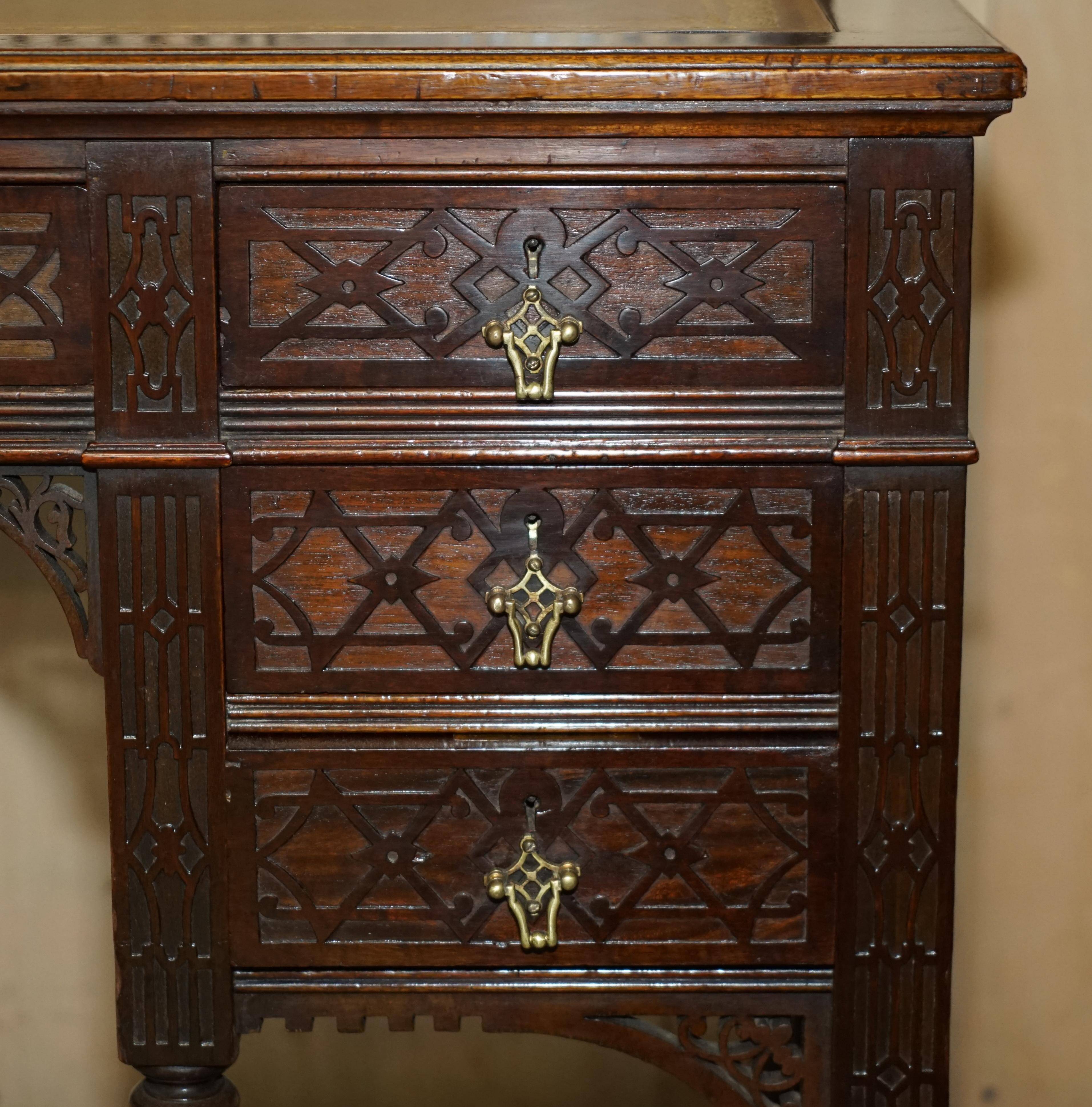 Chinese Chippendale bureau restored by Edward & Roberts
