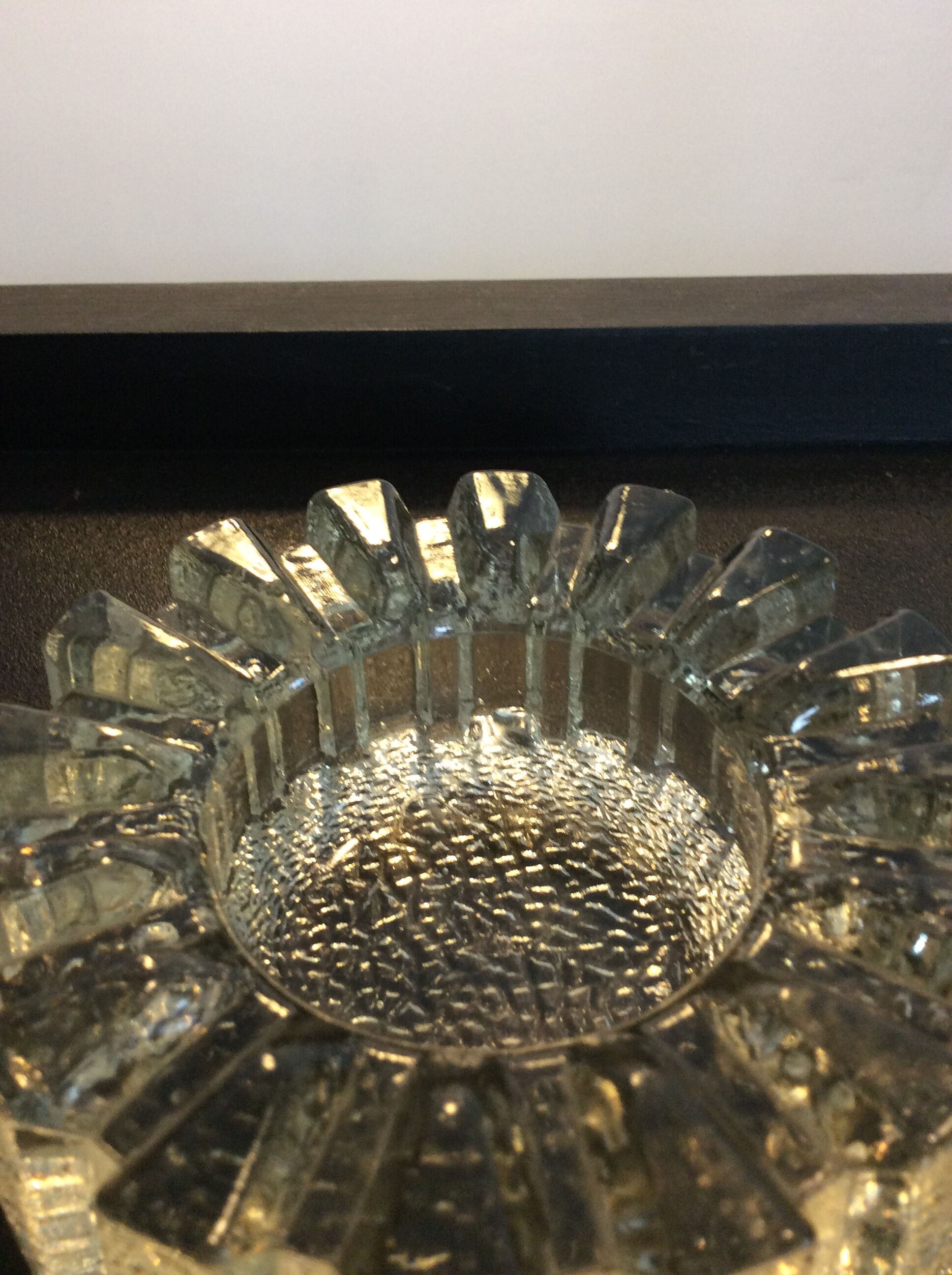 Empty vintage glass paste pocket