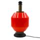 Space Age orange glass table lamp base, Italy 1960s