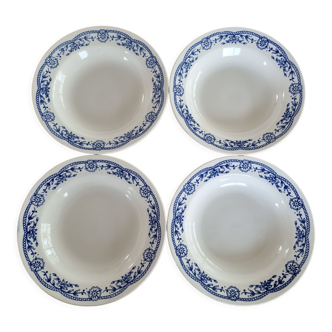 Lot de 4 assiettes vintages fleuries